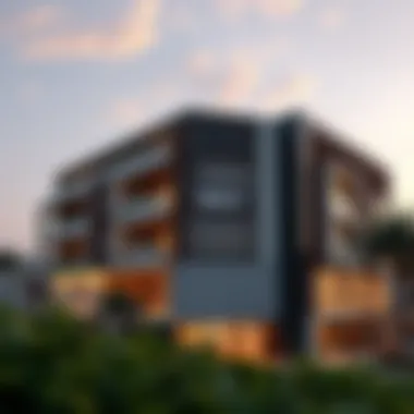 Stunning architectural design of Mazaya 10B showcasing modern aesthetics