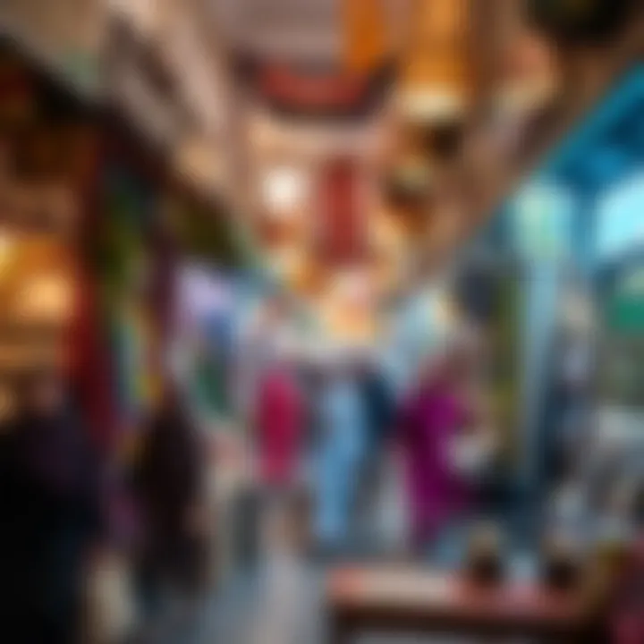 A bustling street scene capturing the essence of Meena Bazaar