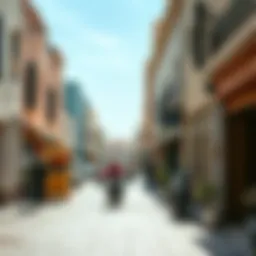 Vibrant streets of Mirdif capturing daily life