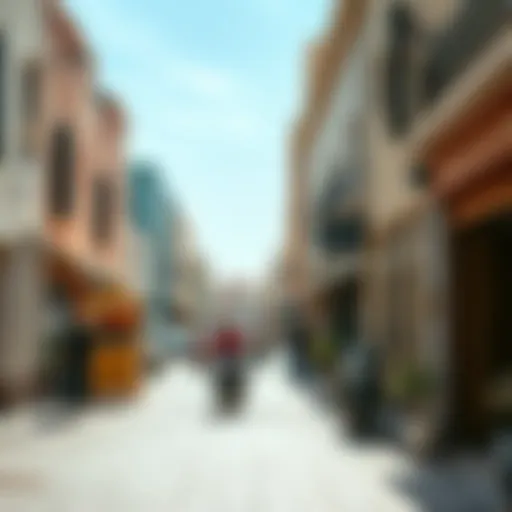 Vibrant streets of Mirdif capturing daily life