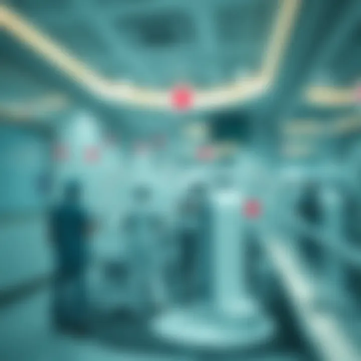 Map showing healthcare facilities in Dubai