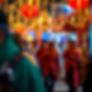 Celebrating Local Culture at New Year's Cultural festivities showcasing local traditions during New Year's celebrations