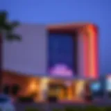 Exterior view of Novo Cinemas showcasing modern architecture