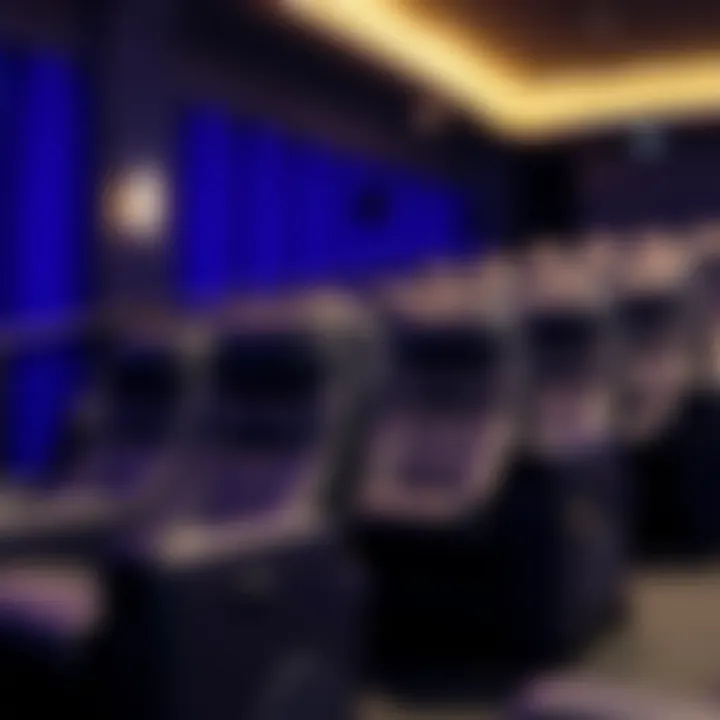 Luxurious seating arrangement inside the cinema