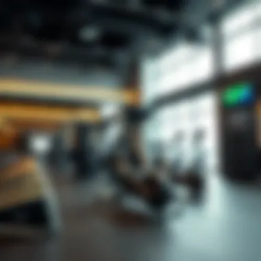 Modern gym interior showcasing advanced fitness equipment