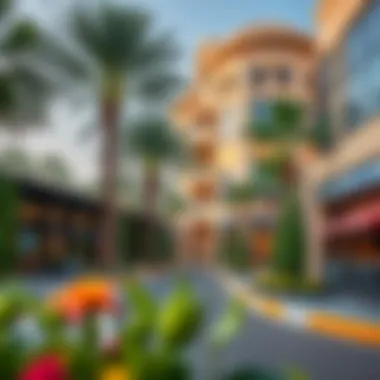 Street View of Discovery Gardens A vibrant street view of Discovery Gardens with shops and cafes