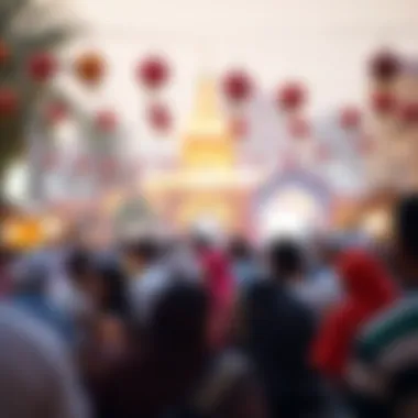 Ramadan Community Celebration Vibrant community gathering during Ramadan festivities