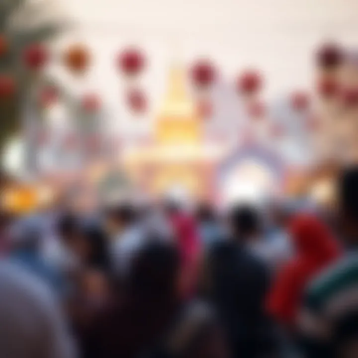 Ramadan Community Celebration Vibrant community gathering during Ramadan festivities