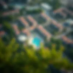 Aerial view of Remraam community showcasing its lush greenery and modern architecture