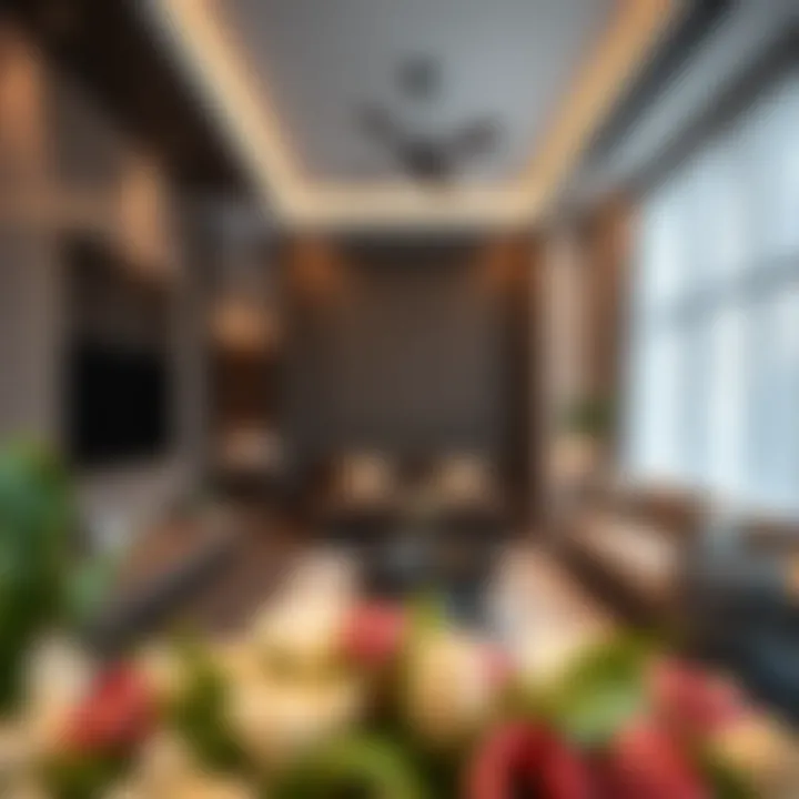 Interior of a Contemporary Apartment in Remraam Interior shot of a contemporary apartment in Remraam highlighting spacious living areas