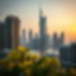 Stunning skyline view of Dubai showcasing modern apartment buildings