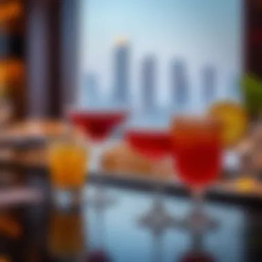 An array of signature cocktails crafted to enhance dining experience