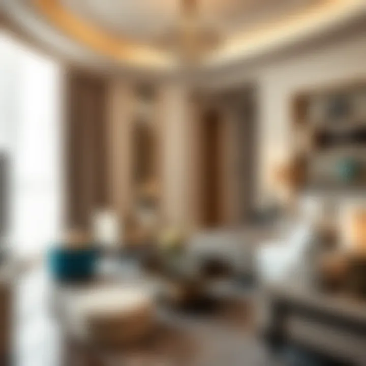 Luxurious interior design of a suite showcasing elegance and comfort.