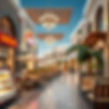 Local amenities in Dubai Silicon Oasis, showcasing shopping and dining options