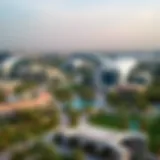 A panoramic view of Dubai Silicon Oasis showcasing its modern architecture and green spaces