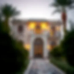 Elegant villa exterior in Satwa