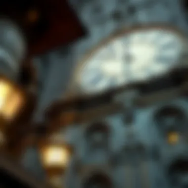 Architectural details of the clock tower