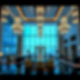 Luxurious lobby of Sky Bay Hotel showcasing elegant design