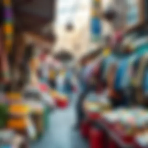 A vibrant scene of سوق السبخة showcasing the colorful stalls and goods