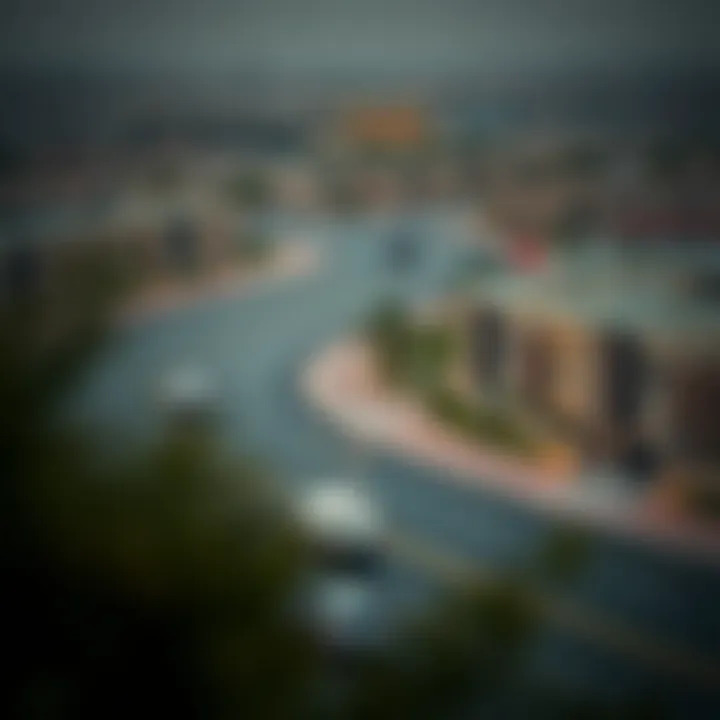 Real Estate Landscape Near Tasjeel Qusais Surrounding neighborhood of Tasjeel Qusais highlighting local real estate