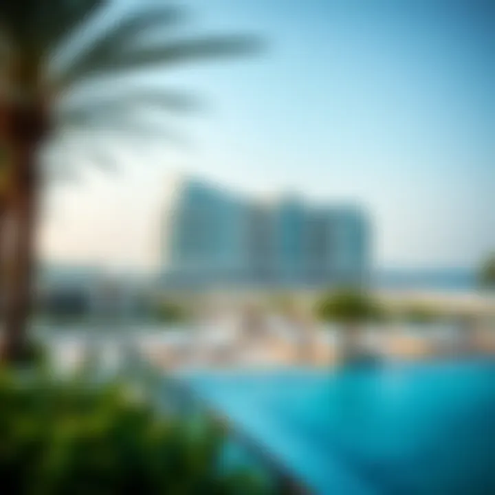 Luxurious view of The Address Jumeirah Beach Resort overlooking the beach