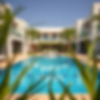 Vibrant Outdoor Pool Area of Ahmed Al Abdulla Residence A vibrant outdoor pool area in the Ahmed Al Abdulla Residence