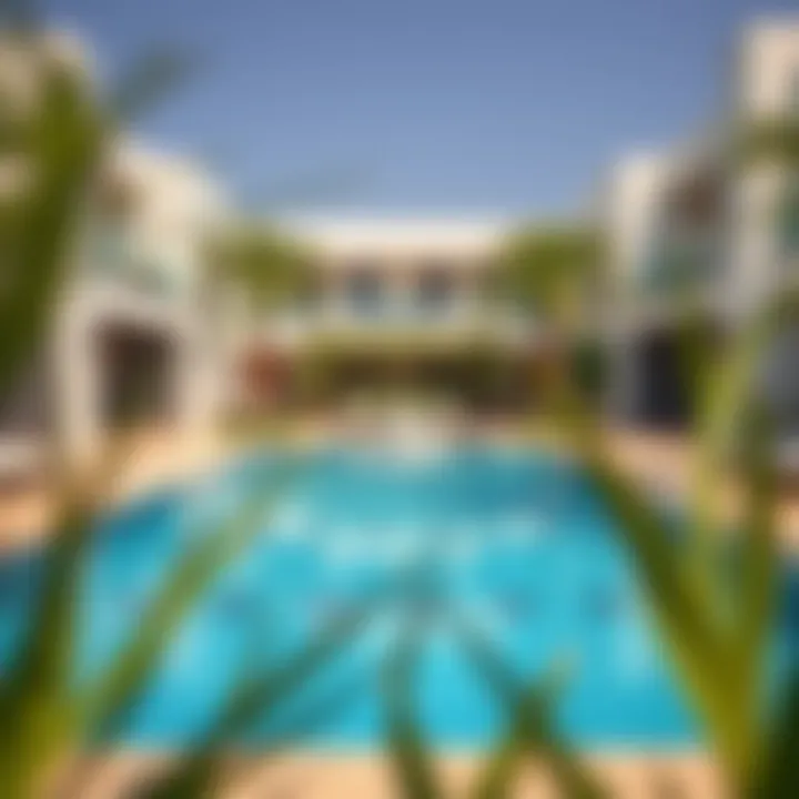 Vibrant Outdoor Pool Area of Ahmed Al Abdulla Residence A vibrant outdoor pool area in the Ahmed Al Abdulla Residence