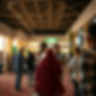 Community gathering at Al Bakhit Center illustrating its vibrant environment