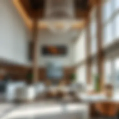 Interior shot highlighting modern amenities and design