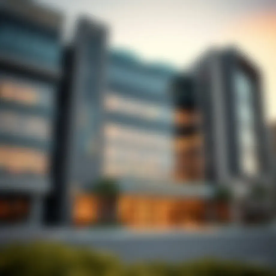 Exterior view of Al Ghanem Business Center showcasing modern architecture