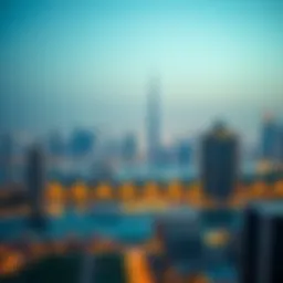 Aerial view of Dubai's skyline showcasing iconic buildings