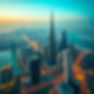 Breathtaking Cityscape from Bloom Tower Panoramic view from Bloom Tower highlighting the vibrant cityscape of Dubai