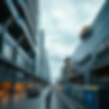 Modern Industrial Architecture Modern architecture in an industrial city highlighting innovation and functionality