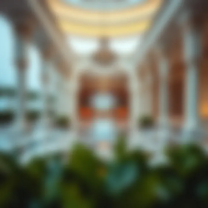 Architectural Elegance in حديقة الفي Architectural details of a pavilion within حديقة الفي reflecting modern design