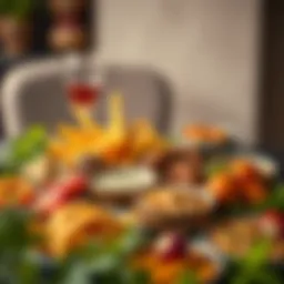 A vibrant Persian platter showcasing traditional dishes