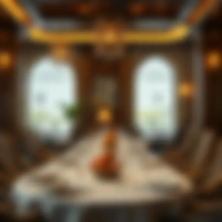 Cultural Ambiance in Iranian Dining A beautifully designed Iranian restaurant interior reflecting cultural heritage