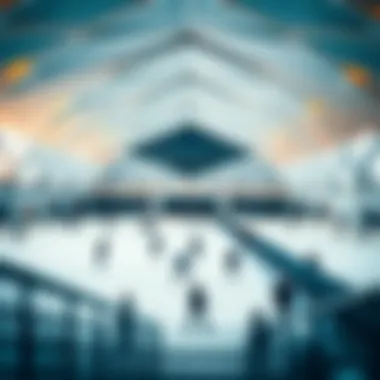 Architectural Marvel: Dubai's Ice Skating Facility Architectural design of an indoor ice skating facility in Dubai