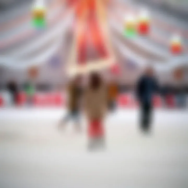 Leisure at the Ice Skating Rink Individuals enjoying leisure time at a vibrant ice skating rink