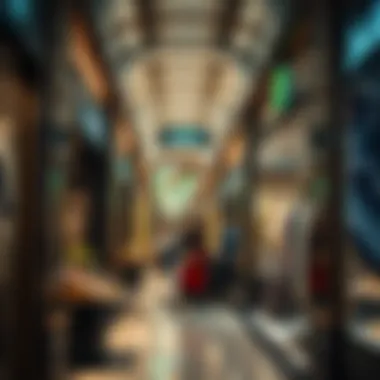 Vibrant shopping scene at تيبس اند توز هيلي مول showcasing unique brands