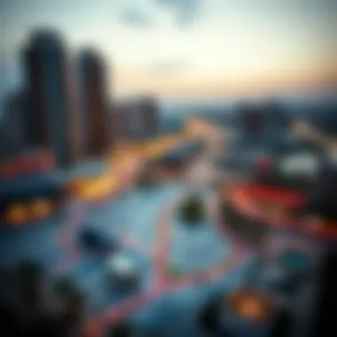 Map illustrating the accessibility features surrounding Damac Majestine