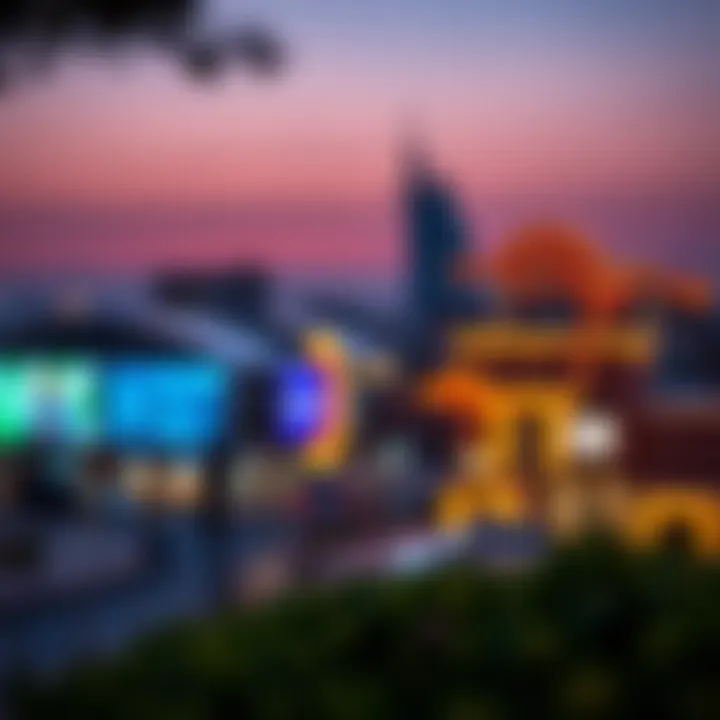 Nearby attractions highlighting the vibrancy of Dubai around Damac Majestine