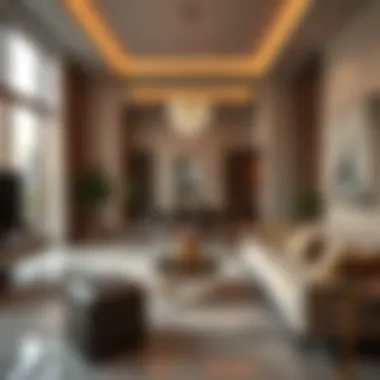 Luxury Living in Dubai's One-Bedroom Apartments A modern one-bedroom apartment in Dubai with luxurious furnishings