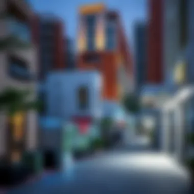 Vibrant Neighborhoods for One-Bedroom Living A vibrant neighborhood in Dubai, showcasing local amenities and lifestyle