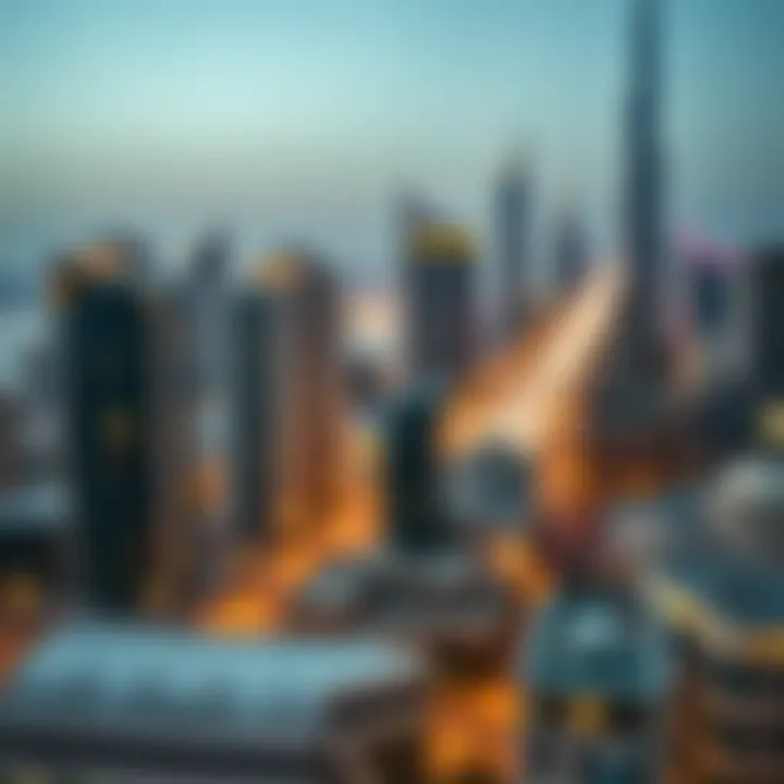 Dubai's Skyline: A Glimpse into Residential Areas A skyline view of Dubai highlighting various residential areas