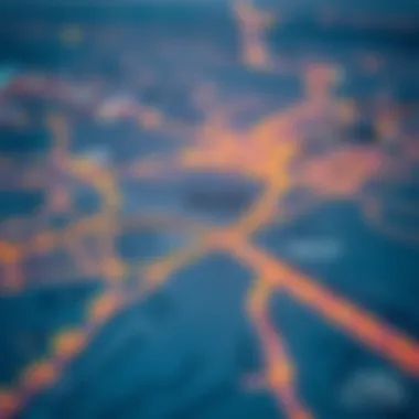 Aerial view of the Sharjah-Ajman border showcasing the geographical layout