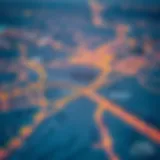 Geographical Overview of the Sharjah-Ajman Border Aerial view of the Sharjah-Ajman border showcasing the geographical layout