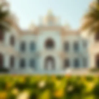 Majestic view of the White Palace showcasing its grand architecture