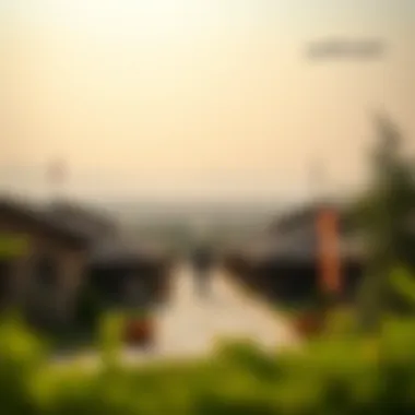 Scenic Landscape of the Heritage Village Scenic view of the UAE Heritage Village landscape