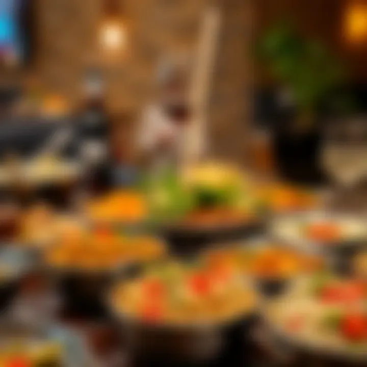 A vibrant spread of vegetarian Indian dishes showcasing regional specialties from India.