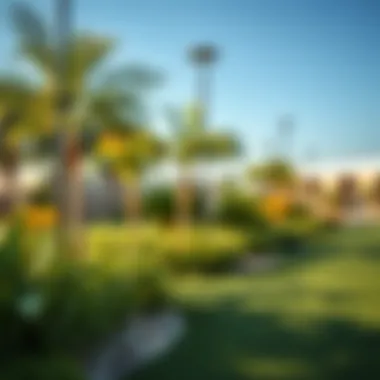 Sustainable Landscaping in Wasl Green Park Eco-friendly design elements in Wasl Green Park, featuring sustainable landscaping